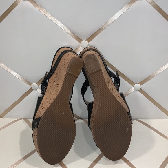 Guess  summer black and cork  Wedges Size 11 M - Picture 3 of 6